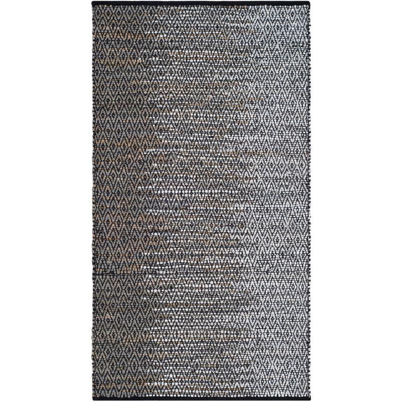 Vintage Leather VTL388 Hand Woven Indoor Accent Rug - Light Grey/Grey - 2'x3' - Safavieh
