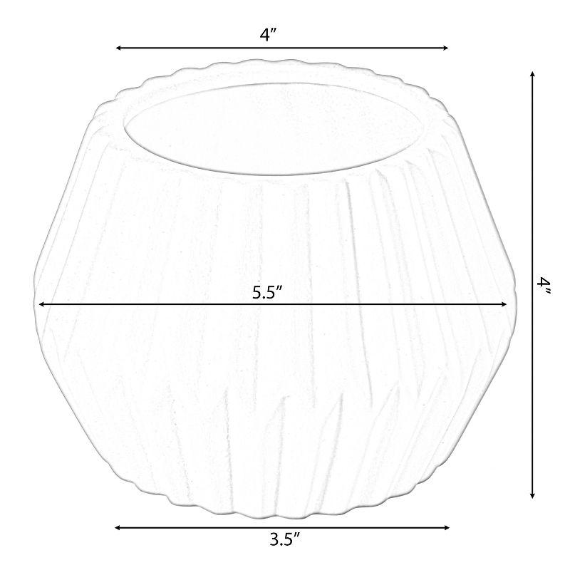 White Geometric Ceramic Table Vase