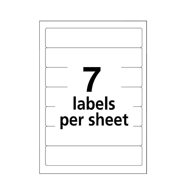 Avery Print or Write File Folder Labels 11/16 x 3 7/16 White/Dark Red Bar 252/Pack 05201