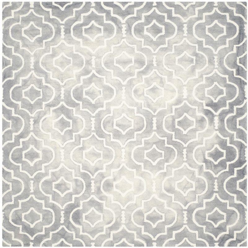 Dip Dye DDY538 Hand Tufted Indoor Area Rug - Grey/Ivory - 5'x5' - Safavieh