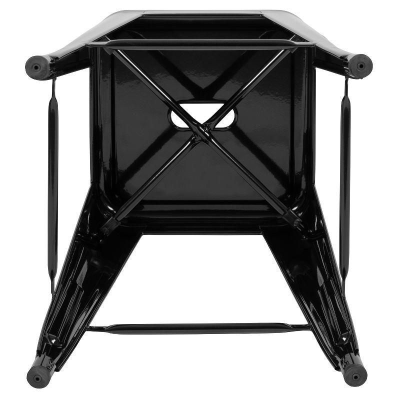 Flash Furniture 24" High Metal Counter-Height, Indoor Bar Stool - Stackable Set of 4