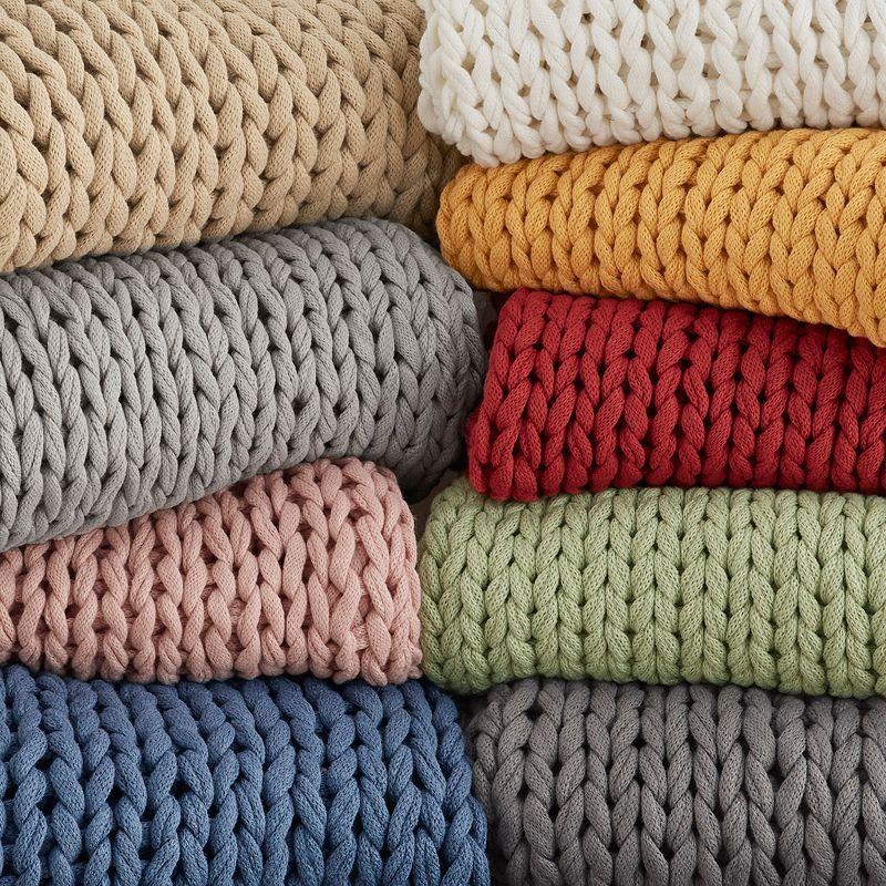 Kelly Clarkson Home Madison Hand Made Chunky Double Knit Throw Blanket