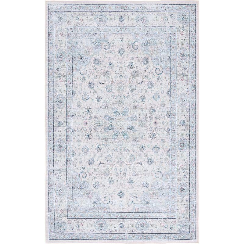 Tucson TSN165 Power Loomed Machine Washable Area Rug - Beige/Green - 6'x9' - Safavieh.