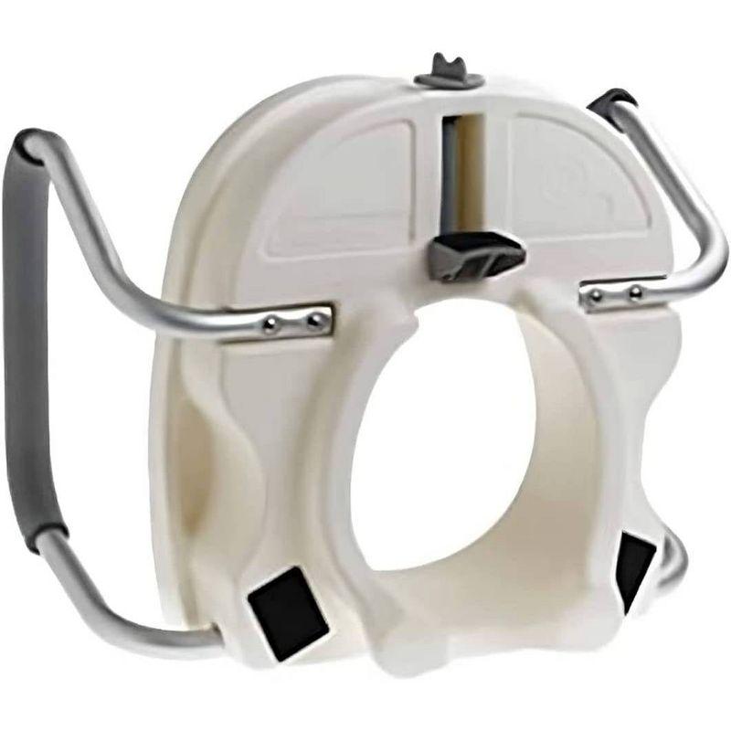 Carex E-Z Lock Raised with Armrests Toilet Seat - White