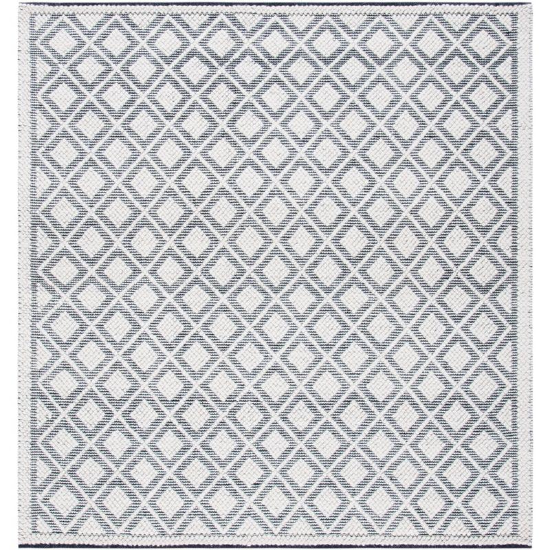 Natura NAT475 Hand Woven Area Rug - Ivory/Black - 6'x6' - Safavieh.