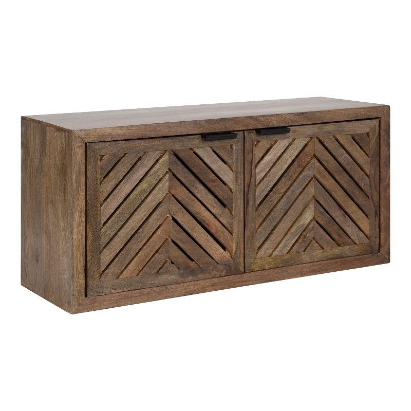 Kate and Laurel Mezzeta Decorative Wood Wall Cabinet