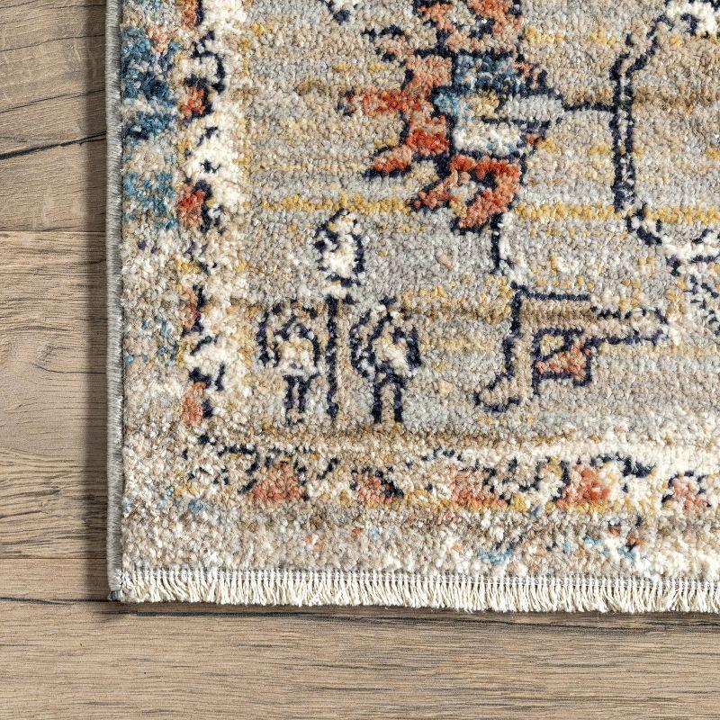 Nuloom Marley Medallion 7x9 Indoor Area Rug for Living Room Bedroom Dining Room Kitchen, Beige/Ivory