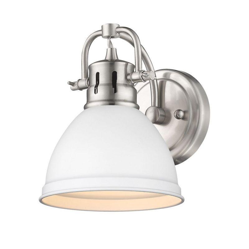 Transitional Duncan 7" Silver Bath Vanity Light with Industrial Feel