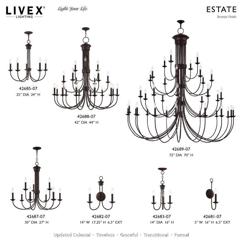 Livex Lighting Estate 5 - Light Chandelier in  Bronze