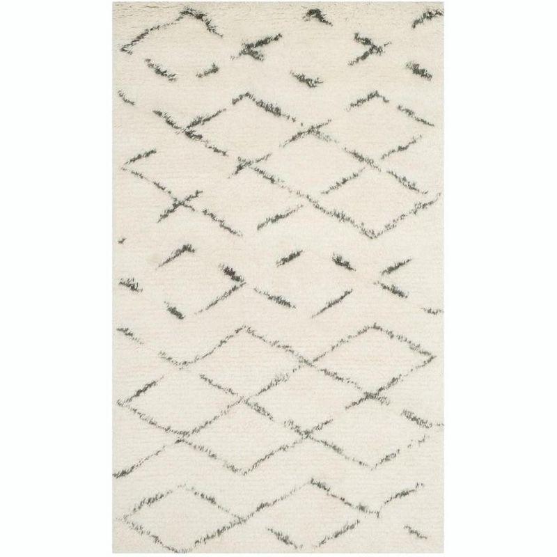Casablanca CSB847 Hand Tufted Indoor Accent Rug - Ivory/Grey - 3'x5' - Safavieh
