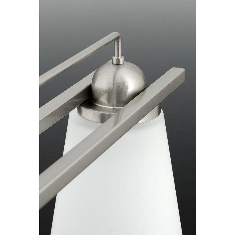 Progress Lighting Flight 1-Light Wall Sconce, Polished Chrome, Etched Glass Shade