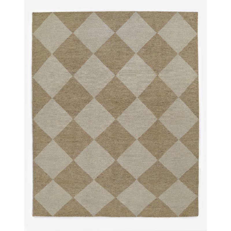 Palau Hand-Knotted Wool Rug - Beige / 6'3" x 9'