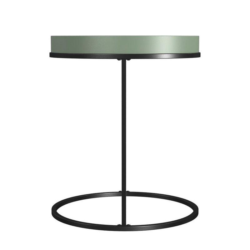 Cortney's Collection Perry Round Accent Table, Sage Green
