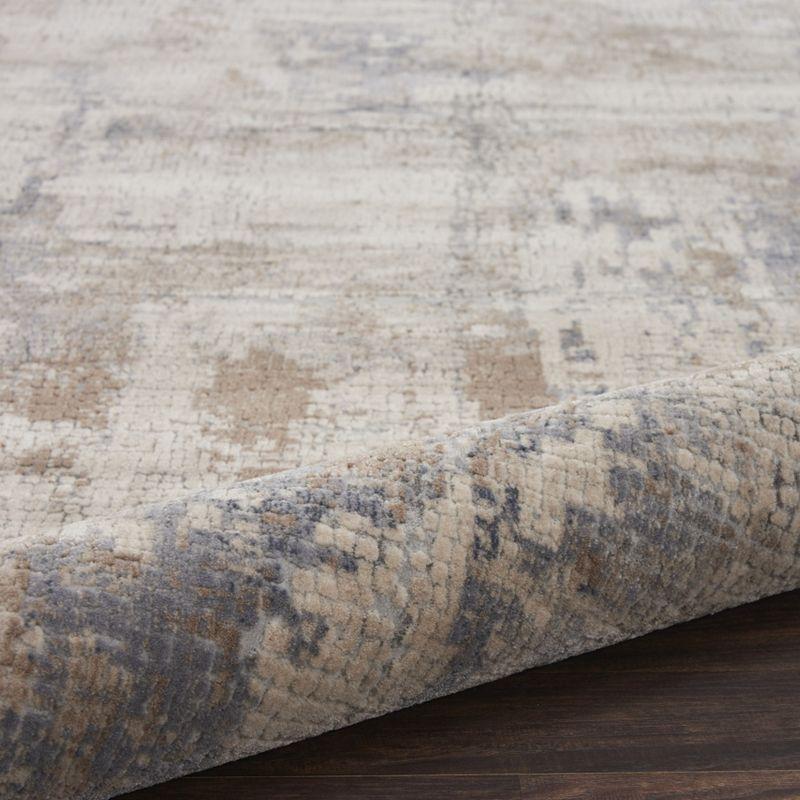 Nourison Rustic Textures Contemporary Indoor Area Rug Beige/Grey 5'3" x round