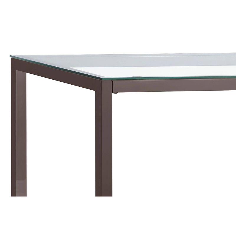 Trini Console Sofa Table with Glass Top and Shelves Black Nickel - Coaster