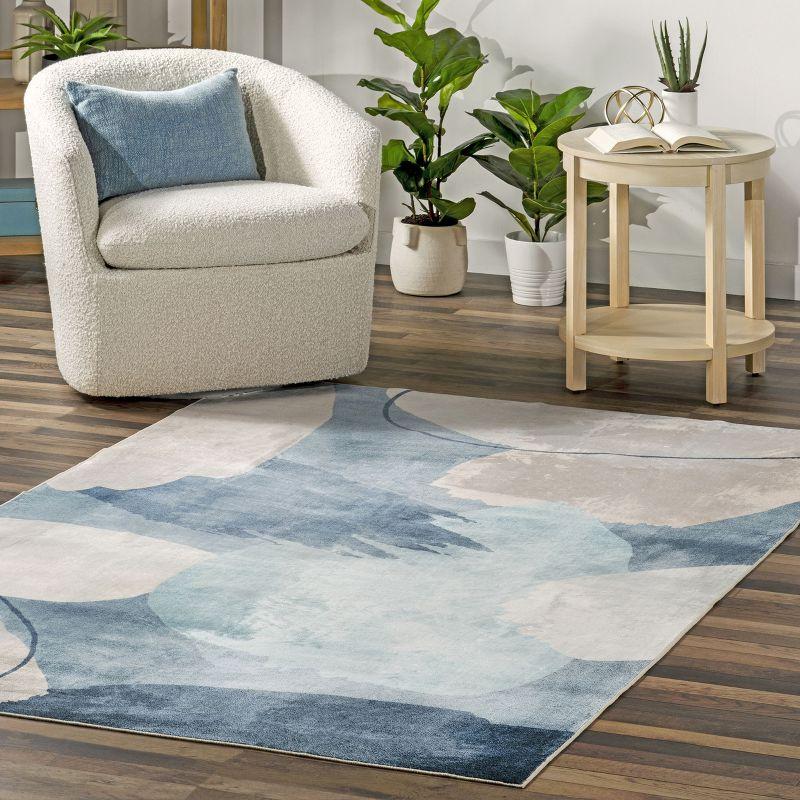 Nuloom Sheree Abstract Watercolor Machine Washable Area Rug