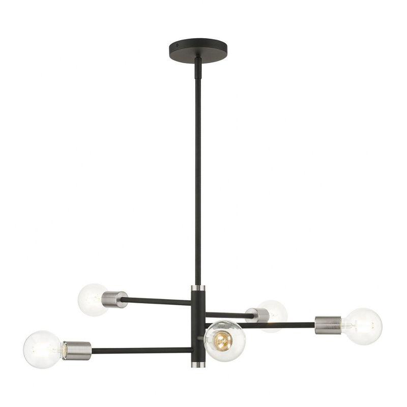 Livex Lighting Bannister 5 - Light Chandelier in  Black