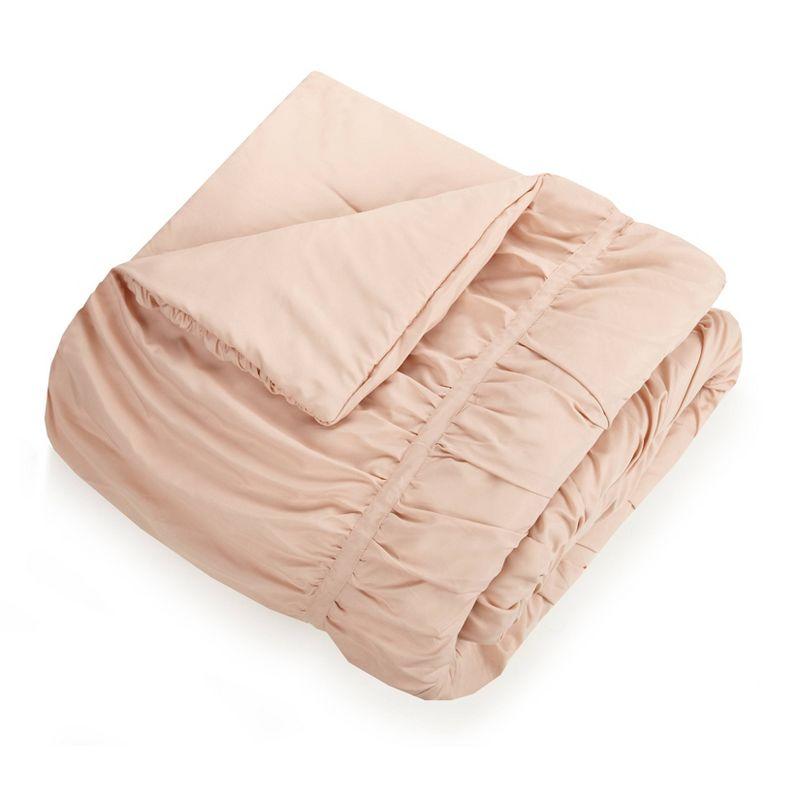 Modern Heirloom Emily Ruched Solid Textured Comforter Set