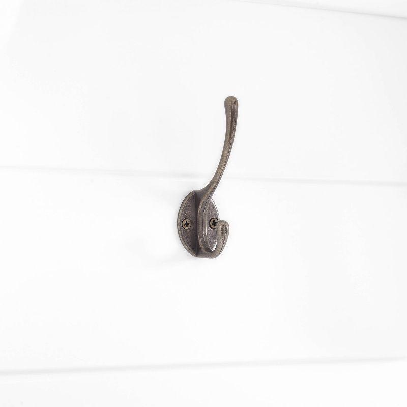 Bartlett Hall Tree White - Crosley: Bench Seat, Shoe Storage, 3 Double-Prong Hooks