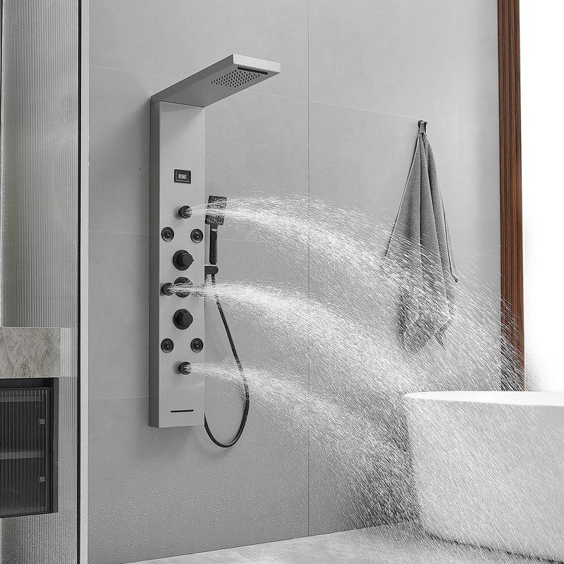 BWE 8-Shower Tower Shower Panel System with Rainfall Shower Head and Shower Wand