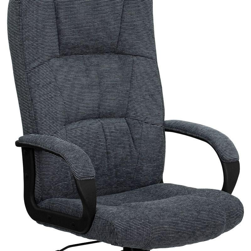 ErgoComfort High Back Gray Polyester Executive Swivel Chair