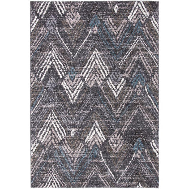 Amsterdam AMS110 Power Loomed Indoor Area Rug - Dark Grey/Grey - 8'x10' - Safavieh