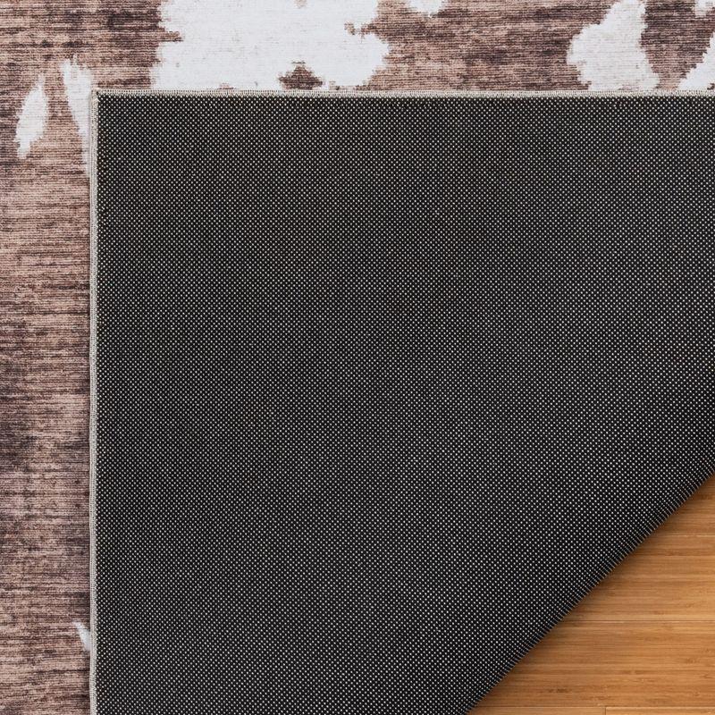 Gertmenian Crystal Print Charley Cow Modern Animal Print Brown Ivory Flat Pile Indoor Area Rug