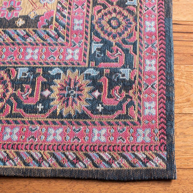 Classic Vintage CLV114 Power Loomed Area Rug - Navy/Pink - 4'x6' - Safavieh.