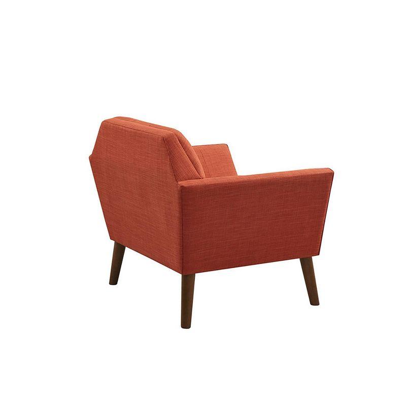 Newport Lounge Chair Spice - Ink+Ivy: Mid-Century Design, Button Tufted, Pecan Wood Legs