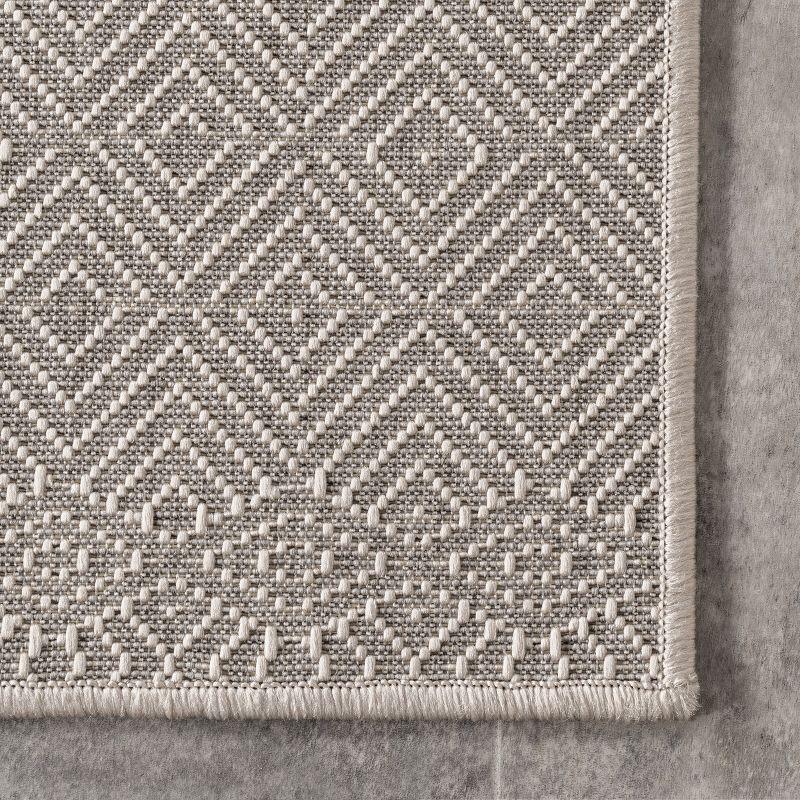 Nuloom Paloma Abstract Geometric Indoor and Outdoor Area Rug 8x10, Gray