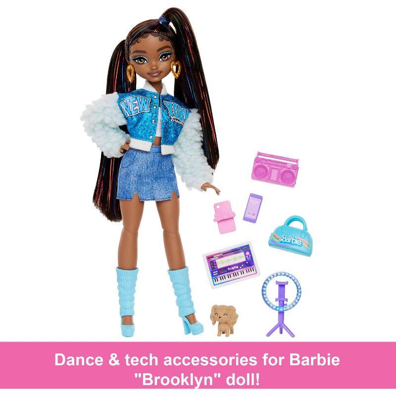 Barbie 12.7" Dream Besties Barbie Brooklyn Fashion Doll Brown Hair/Brown Eyes with Video & Music Themed Accessories