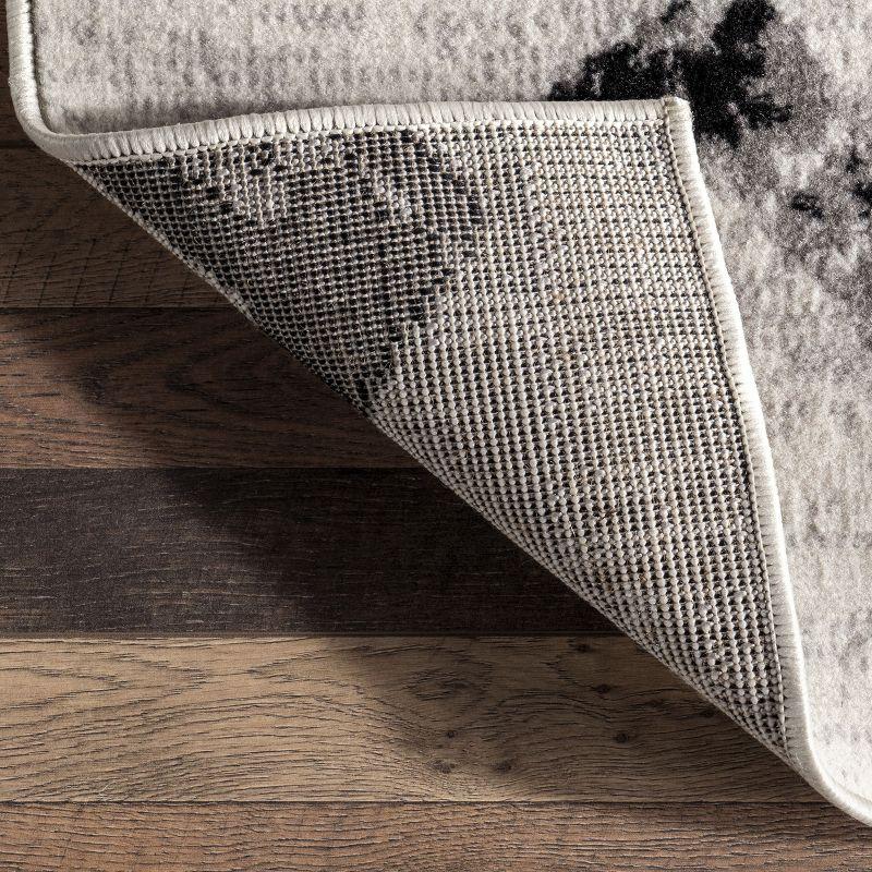 Nuloom Addison Chevron 9x12 Indoor Area Rug for Living Room Bedroom Dining Room Kitchen, Grey/Ivory