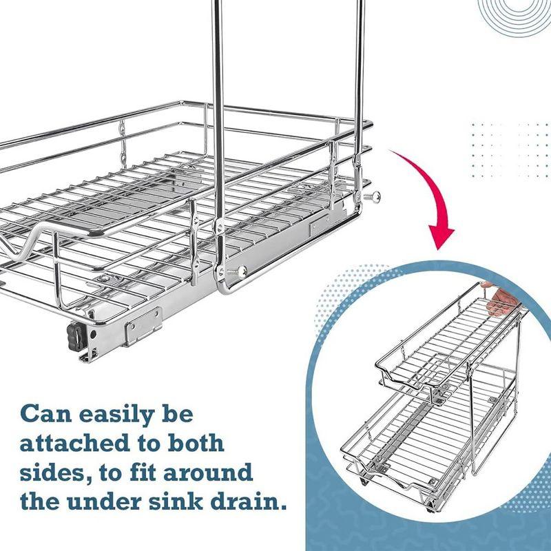 Hold N' Storage - 2 Tiers Under the Sink Organizer and Storage Pull Out - 11" W x 21" D