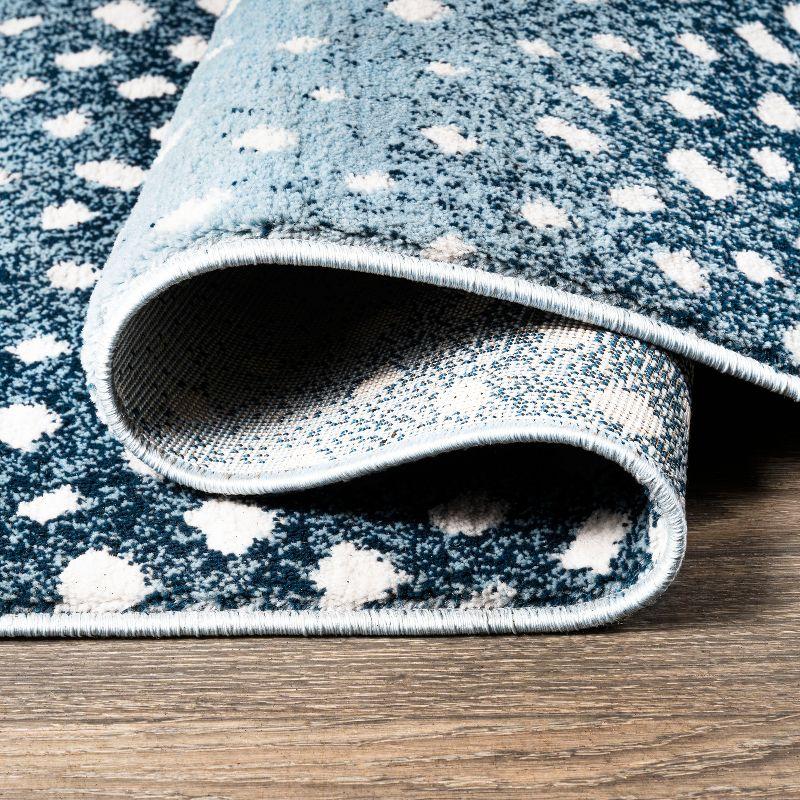 4'x 6' Antelope Modern Animal Area Rug, Blue/Cream - JONATHAN Y