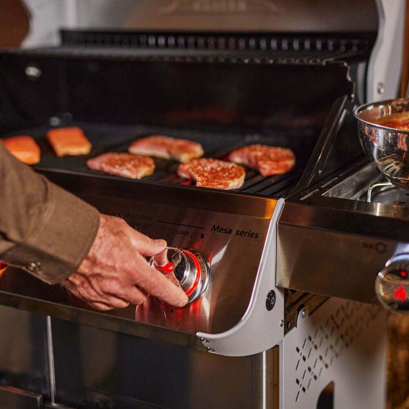 Monument Grills Mesa 415BZ,4-Burner Liquid Propane Infrared Gas Grill with Side Burner and Cabinet, 62,000 BTU – Perfect for Family BBQs