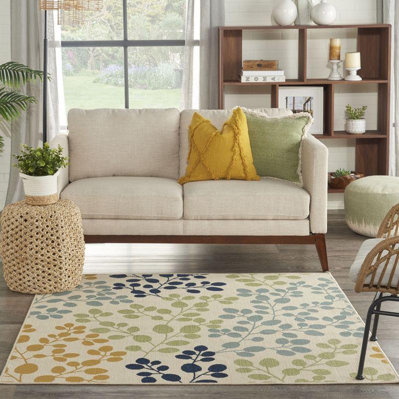 Nourison Caribbean CRB01 Indoor/outdoor Area Rug - Ivory 5'3" x 5'3"square