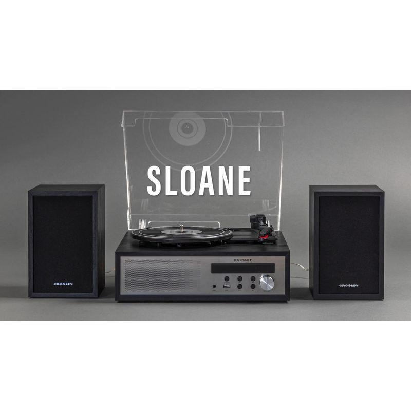 Crosley Sloane Shelf System Vinyl Record Player - Black