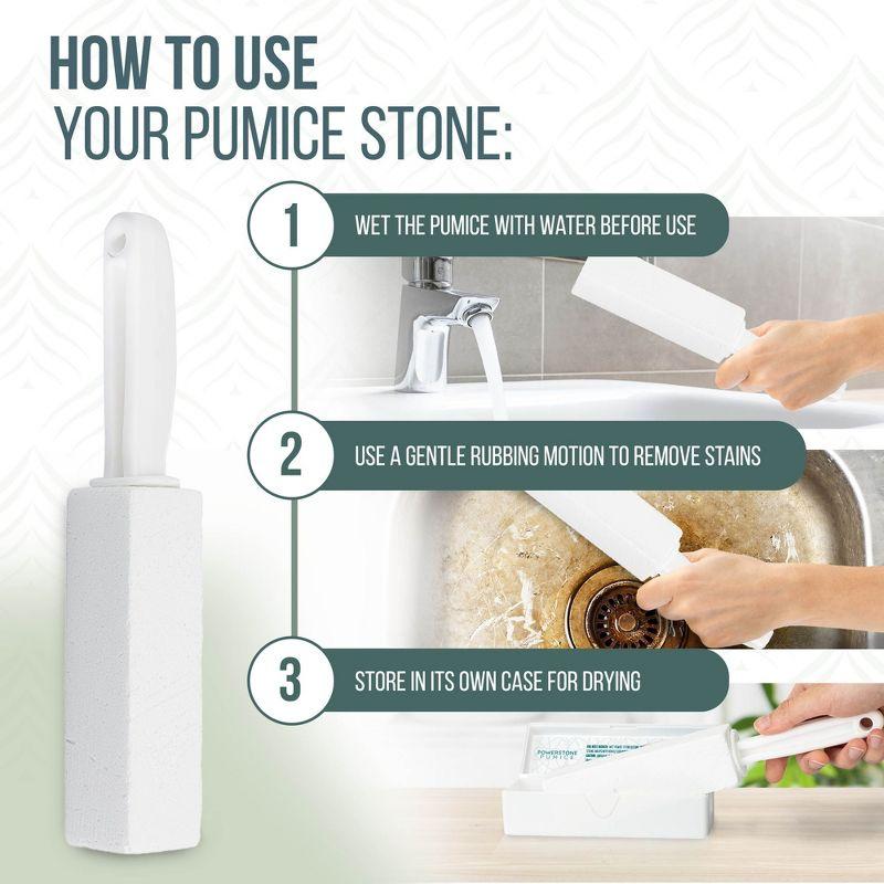 Powerstone Pumice Stone Toilet Bowl Cleaner with Handle (1-pack) - A Reliable and Harmless Solution for Cleaning