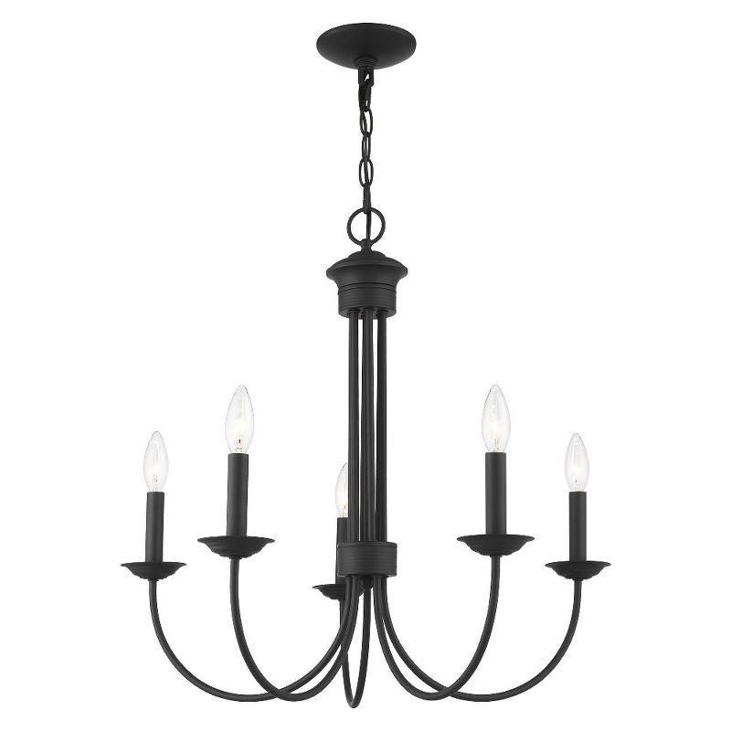 Livex Lighting Estate 5 - Light Chandelier in  Black