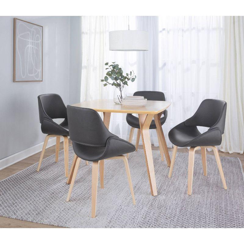 Set of 2 Fabrico Dining Chairs Natural/Gray - LumiSource