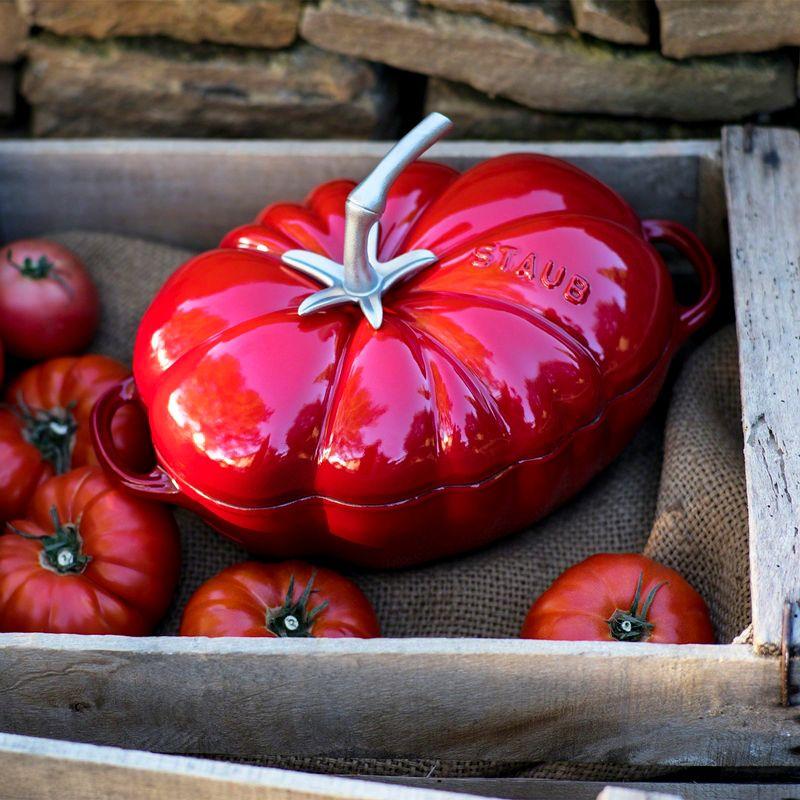 Cherry Red Cast Iron 3-Quart Tomato Cocotte