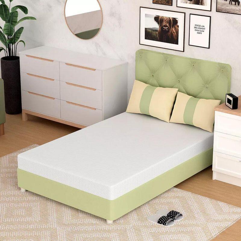 FDW 5 inch Mattress Gel Memory Foam Mattress for Cool Sleep & Pressure Relief/Bed-in-a-Box/Pressure Relieving,Twin