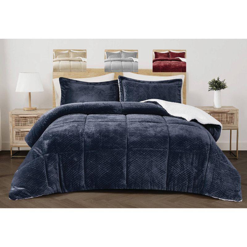 Cannon Carved Faux Fur Comforter Set