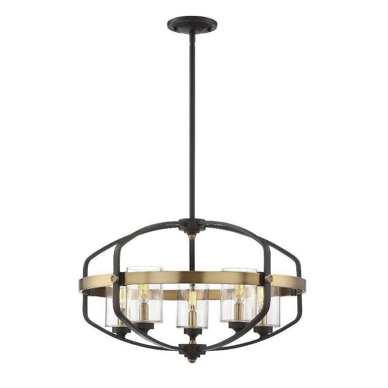 Savoy House Kirkland 5 - Light Pendant in  English Bronze/Warm Brass