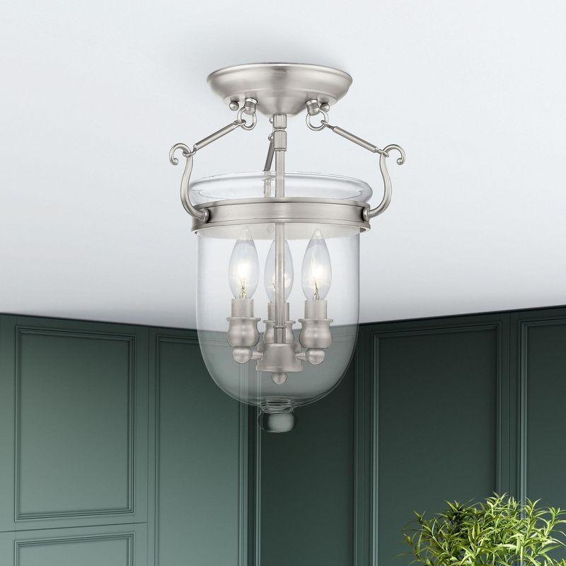 Livex Lighting Jefferson 3 - Light Flush Mount in  Brushed Nickel