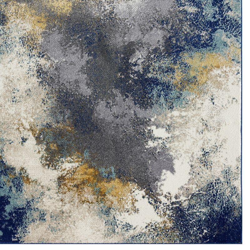 Luxe Weavers Beverly Collection Modern Abstract Blue 2x3 Area Rug