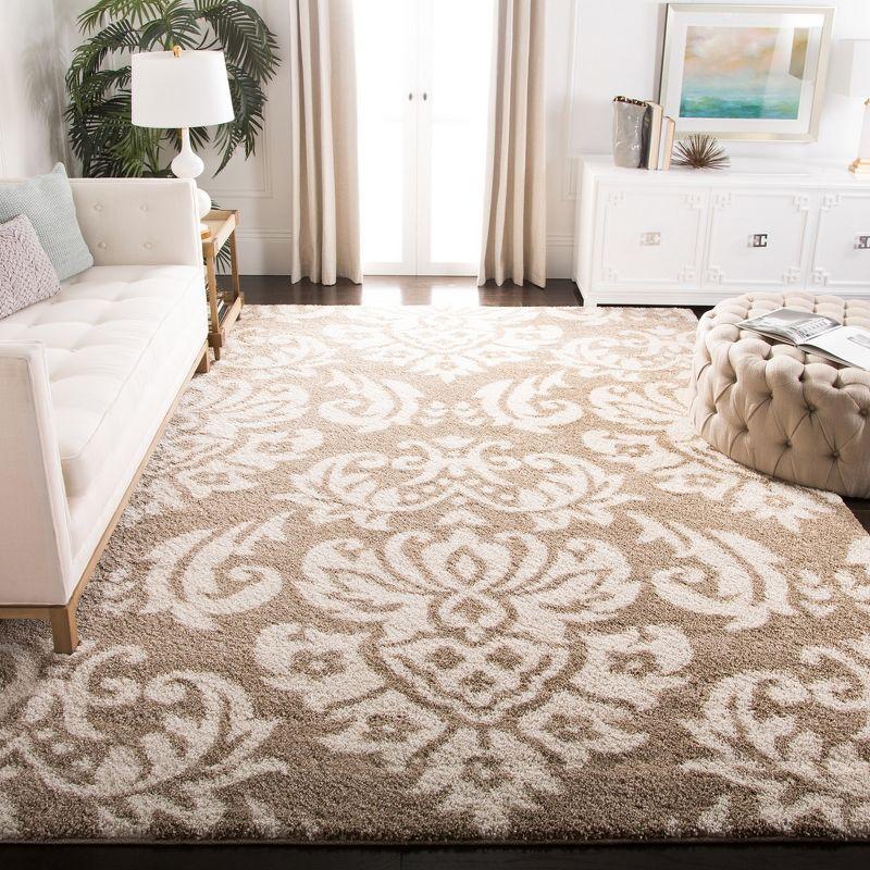 Florida Shag SG460 Power Loomed Indoor Area Rug - Beige/Cream - 8'x10' - Safavieh