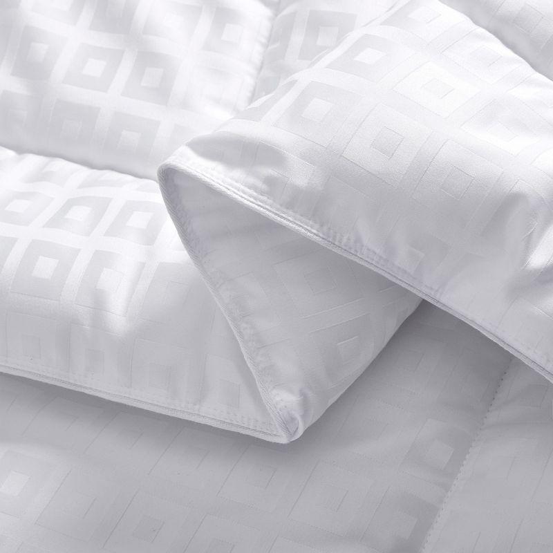 Peace Nest All Season White Down Alternative Duvet Comforter Insert with Jacquard Cover