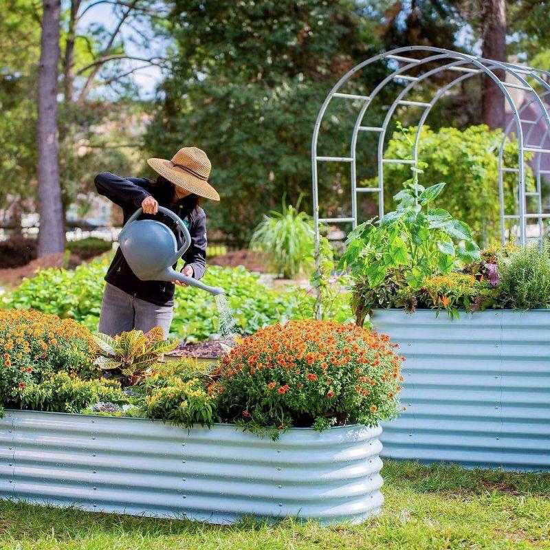 17" Tall 9 In 1 Modular Metal Outdoor Raised Garden Bed