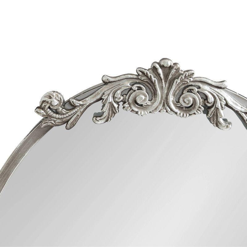 Kate & Laurel All Things Decor 18"x24" Arendahl Traditional Vertical Oval Wall Mirror Silver: No Assembly, Metal Frame, Wall Mounted